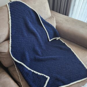 Simple Embriodered Name Blanket